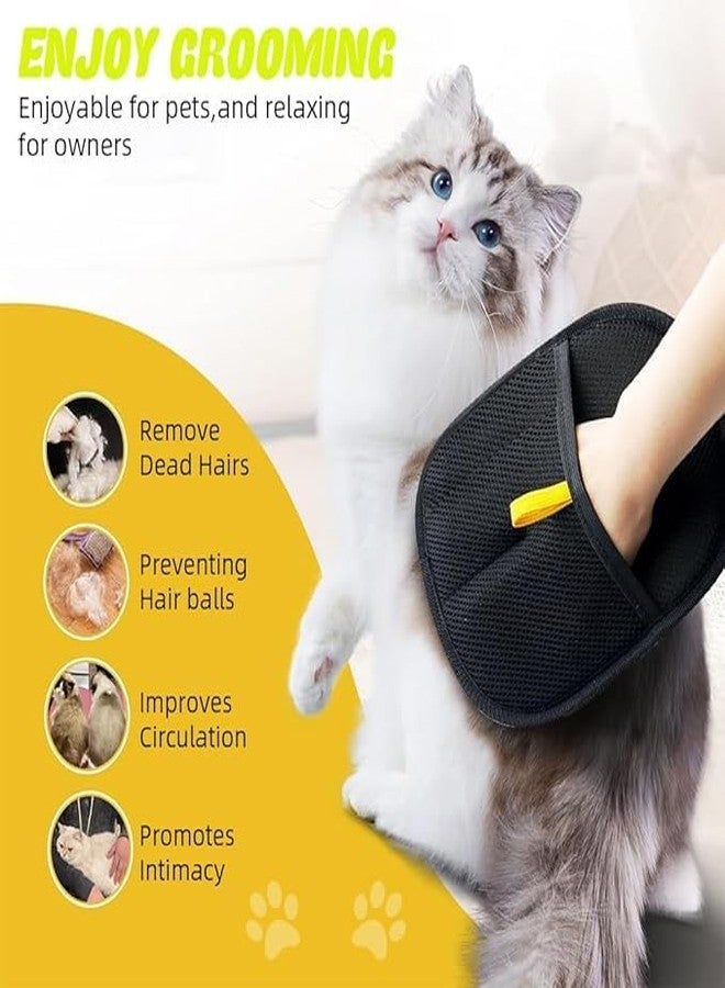 DORLANK Pet Hair Removal Gloves, Static-Enhanced Pet Hair Removal Mitt, Reusable Grooming Mitt Cleaning Glove for Furniture, Carpets, Car Seats & Gentle Massage for Dogs Cats (23.5x18cm) - Image 4